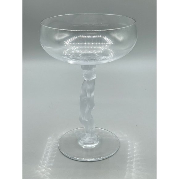 Vintage Bacchus Frosted Champagne Sherbet Glass By France 1 Pc Replacement Glass - Picture 5 of 11